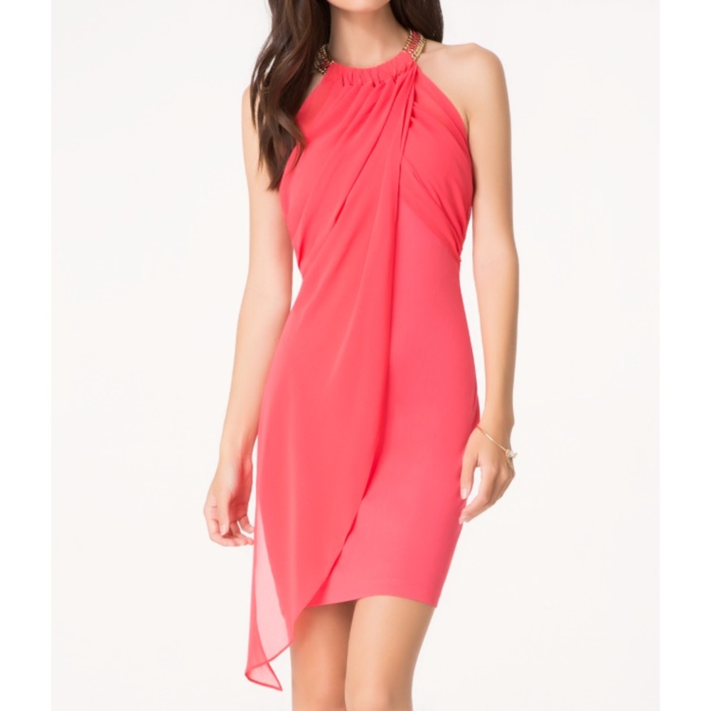 Bebe Draped Overlay Dress - B New